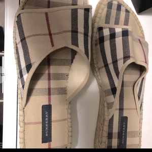 Authentic Burberry Espadrille Sandals Size 40